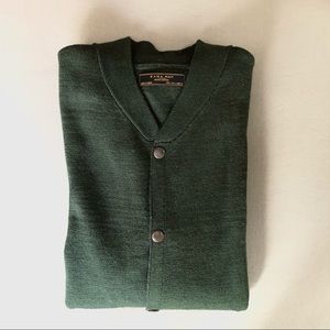 ZARA GREEN AND GRAY CARDIGAN